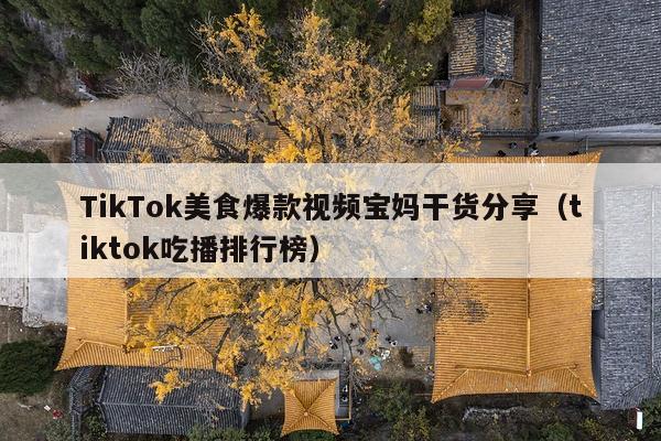 TikTok美食爆款视频宝妈干货分享(tiktok吃播排行榜)
