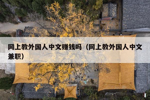 网上教外国人中文赚钱吗(网上教外国人中文兼职)