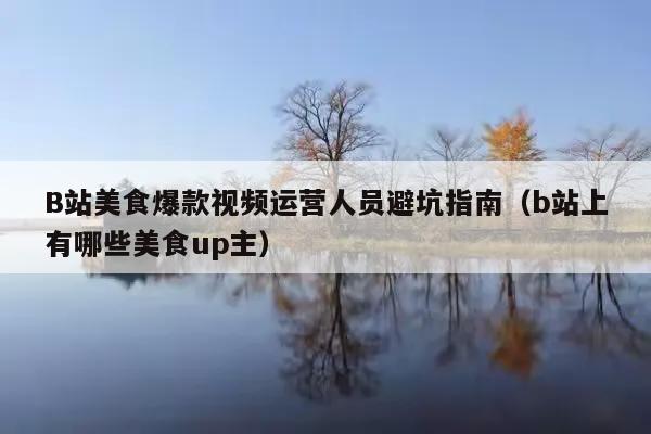 B站美食爆款视频运营人员避坑指南(b站上有哪些美食up主)