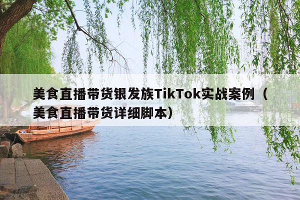 美食直播带货银发族TikTok实战案例(美食直播带货详细脚本)