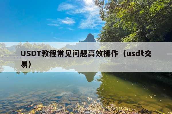 USDT教程常见问题高效操作(usdt交易)