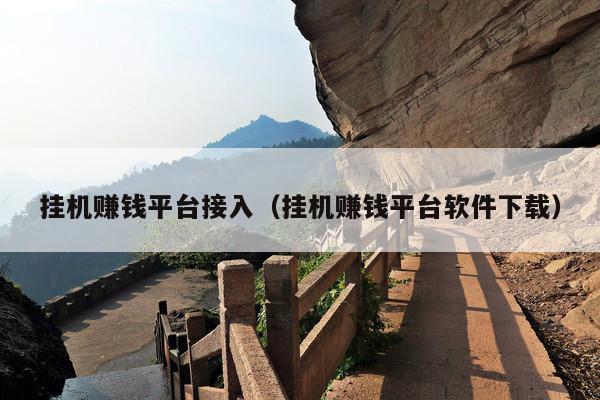 挂机赚钱平台接入(挂机赚钱平台软件下载)