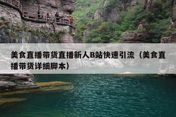 美食直播带货直播新人B站快速引流(美食直播带货详细脚本)
