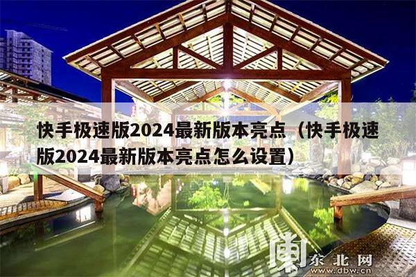 快手极速版2024最新版本亮点(快手极速版2024最新版本亮点怎么设置)