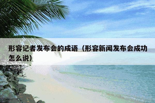 形容记者发布会的成语(形容新闻发布会成功怎么说)