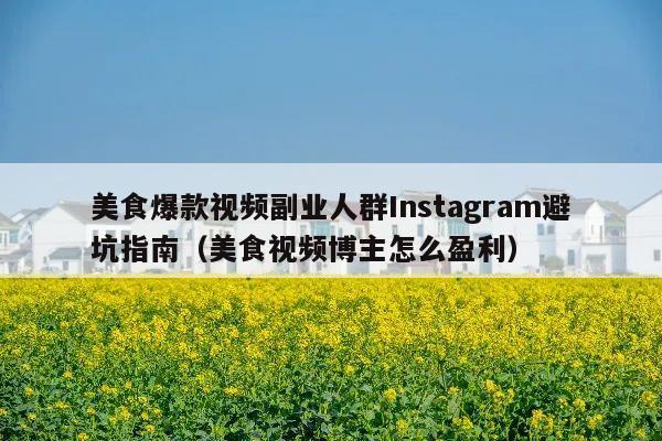 美食爆款视频副业人群Instagram避坑指南(美食视频博主怎么盈利)