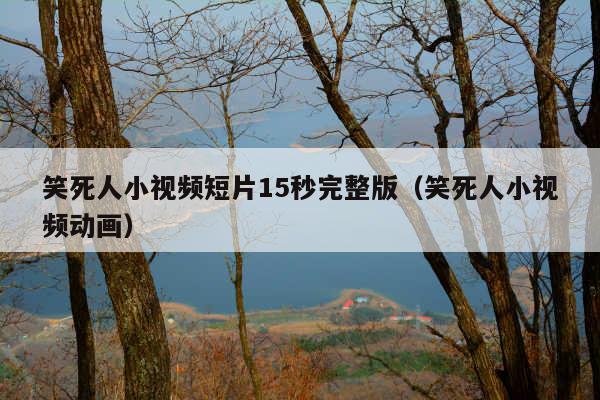 笑死人小视频短片15秒完整版(笑死人小视频动画)