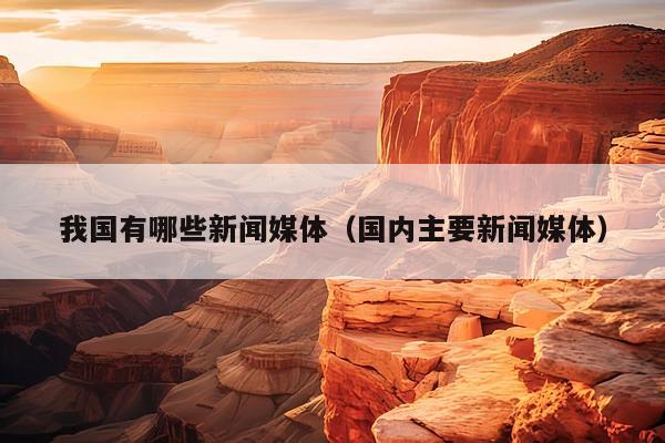 我国有哪些新闻媒体(国内主要新闻媒体)
