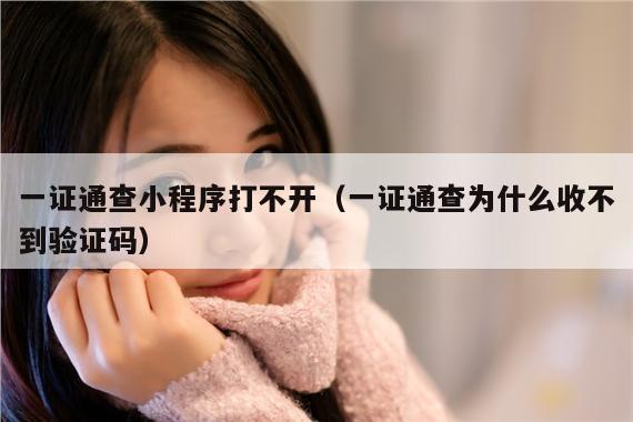 一证通查小程序打不开(一证通查为什么收不到验证码)