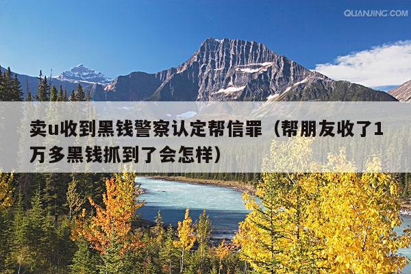 卖u收到黑钱警察认定帮信罪(帮朋友收了1万多黑钱抓到了会怎样)