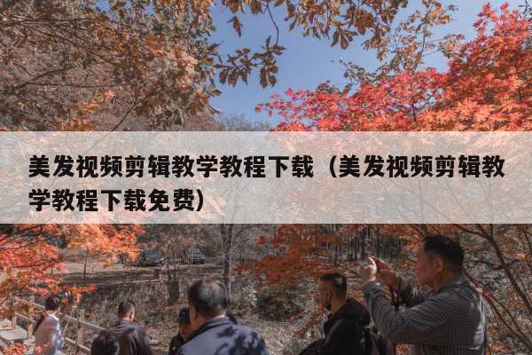 美发视频剪辑教学教程下载(美发视频剪辑教学教程下载免费)