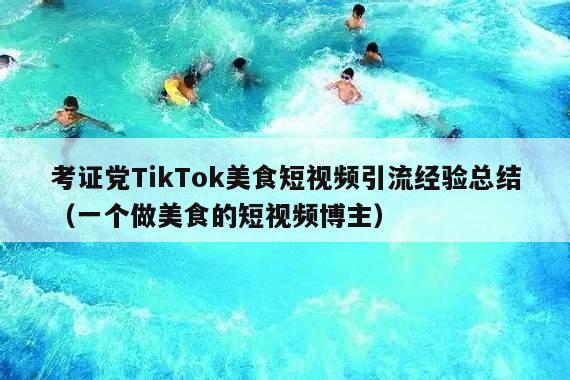 考证党TikTok美食短视频引流经验总结(一个做美食的短视频博主)